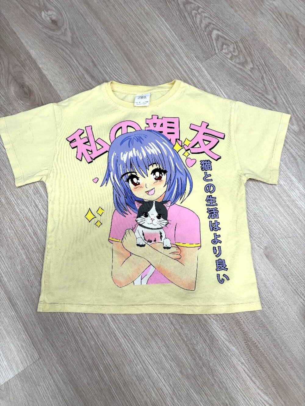 Zara Kids Girl Anime Graphic T-Shirt - Size 8